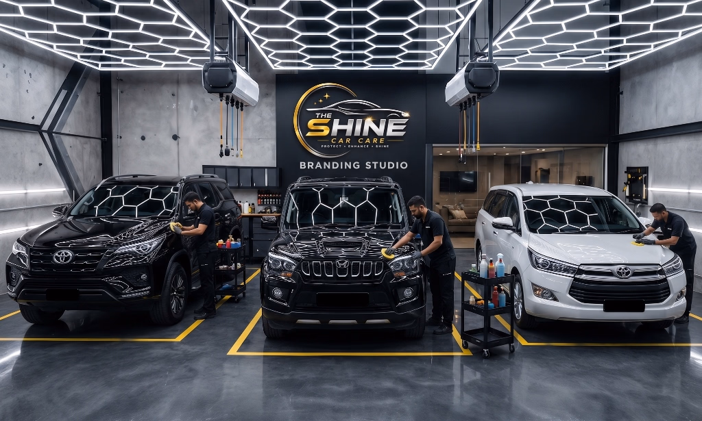 The Shine Car Care Studio Workshop in Manjri BK Pune